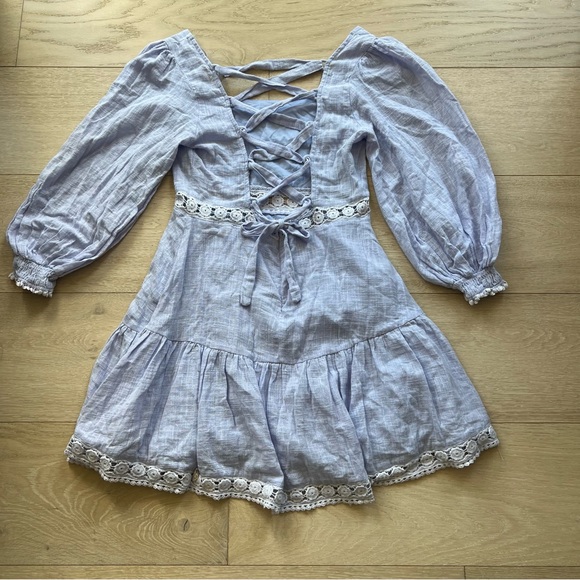 Sweetheart Corset-back Lantern Sleeve dress - Picture 9 of 16